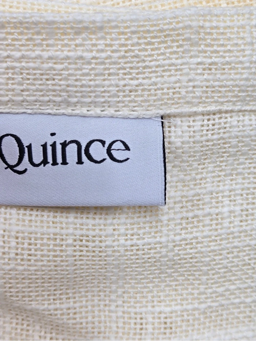 NWT QUINCE Set Of 2 48x84 Cotton Sheer Curtains Ivory 0769